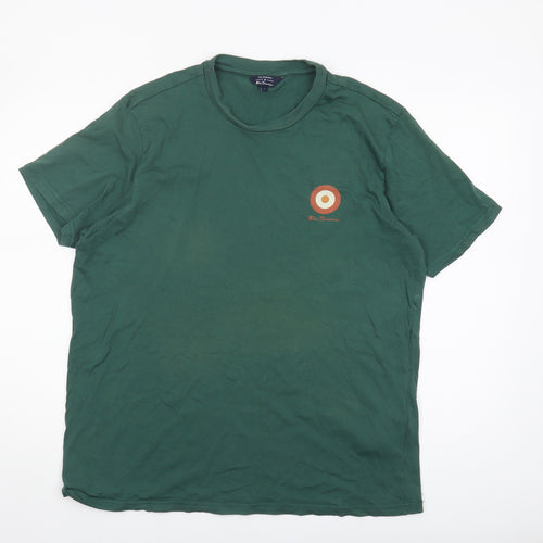 Ben Sherman Men's Green T-shirt, Size Large.