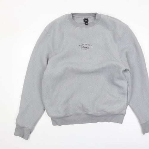 River Island Men's Grey Logo Sweatshirt - Size S