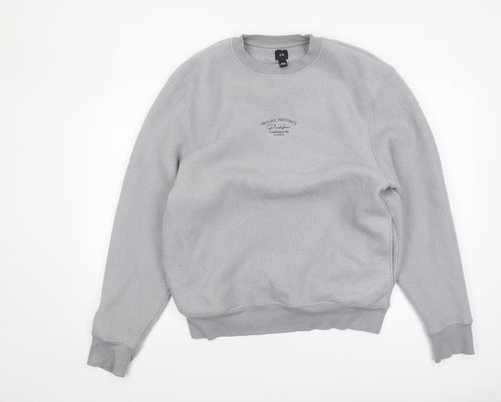 River Island Men's Grey Logo Sweatshirt - Size S