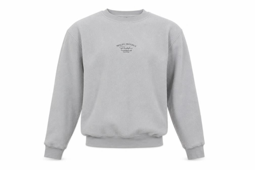 Front view of River Island Men's Grey Logo Sweatshirt -, size S