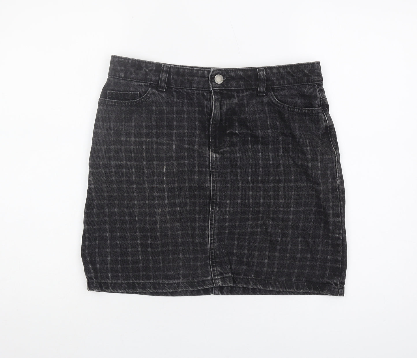Principles Black Check Women's Skirt Size 10