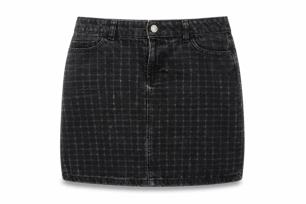 Front view of Principles Black Check Women's Skirt, size 10