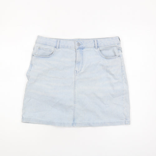 Marks and Spencer Women's Blue Denim Skirt Size 14