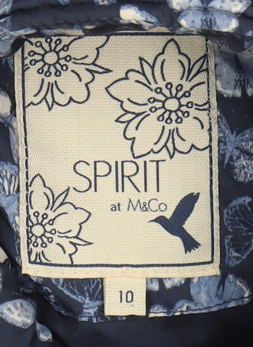 M&Co Women's Blue Butterfly Waistcoat, Size 10, Casual Style