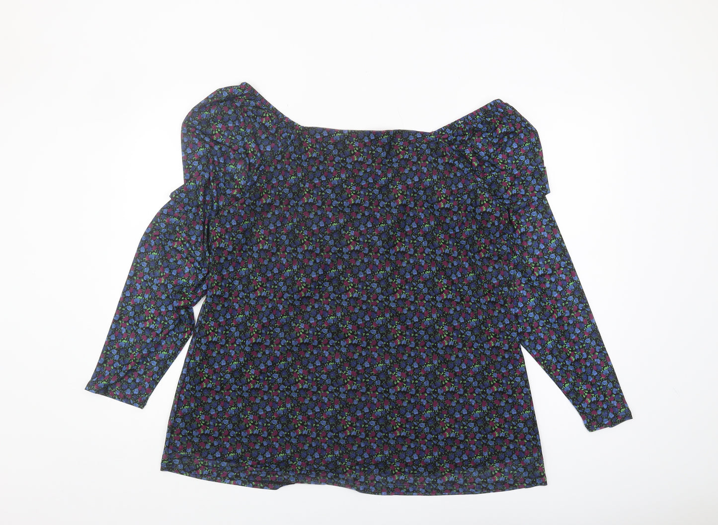 Simply Be Women's Multicoloured Off the Shoulder Top