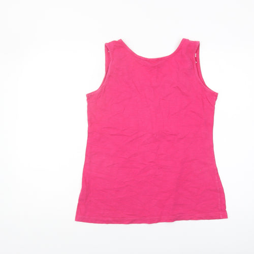Isle Women's Pink Embroidered Sleeveless Tank Top S