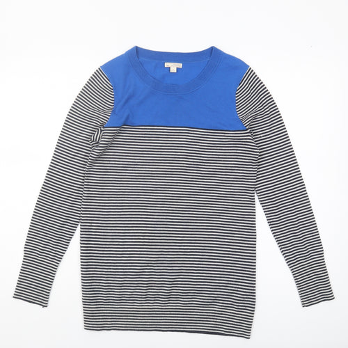 GAP Women's Blue Striped Jumper, Size S, Pullover