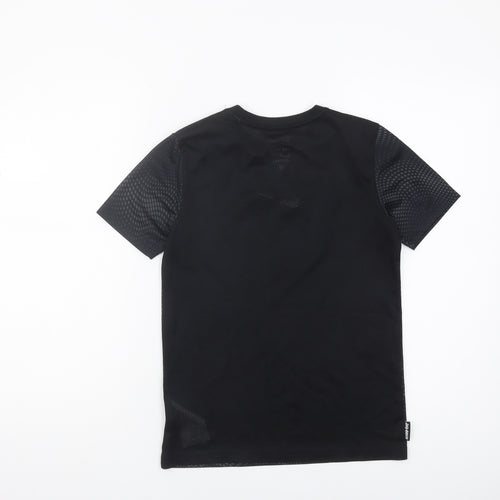 Nike Boys Black Graphic Print T-Shirt M - Sporty Activewear