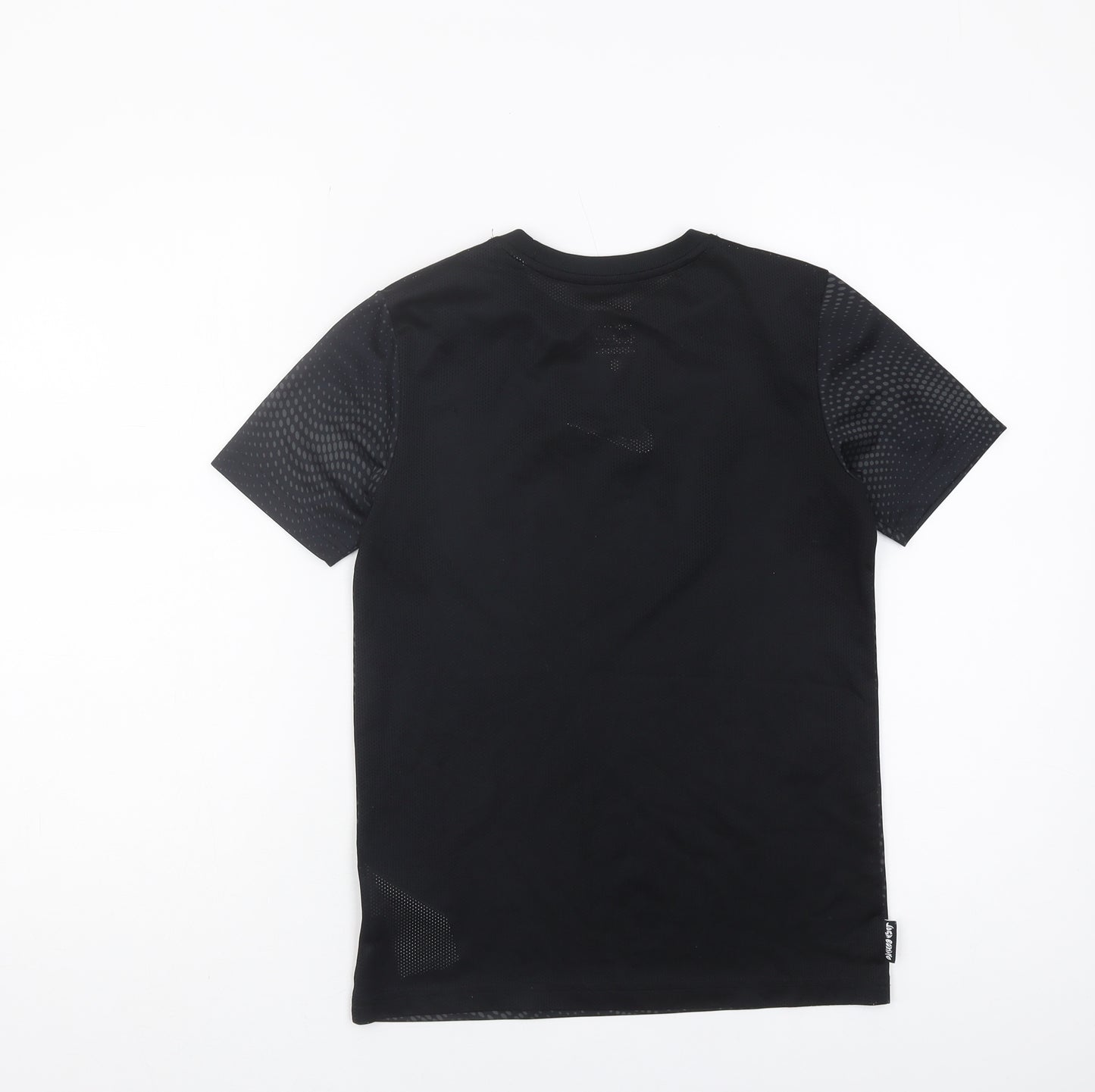 Nike Boys Black Graphic Print T-Shirt M - Sporty Activewear