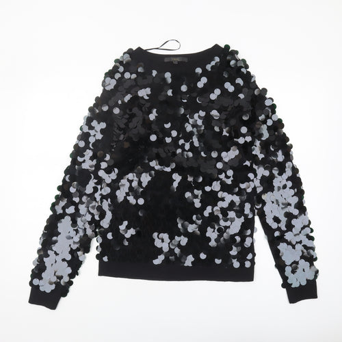 Next Women's Black Sequin Pullover Sweater Size 8