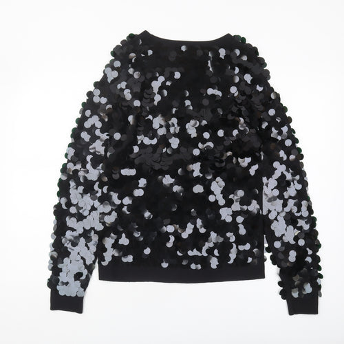 Next Women's Black Sequin Pullover Sweater Size 8