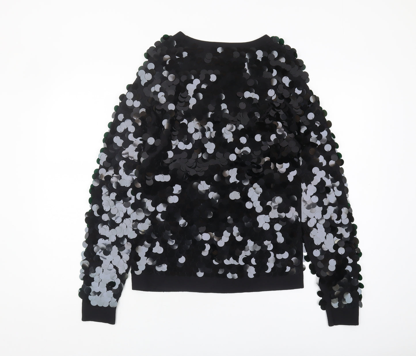 Next Women's Black Sequin Pullover Sweater Size 8