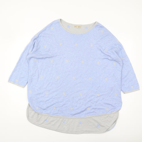 Phase Eight Women's Blue Star Print Pullover Jumper L