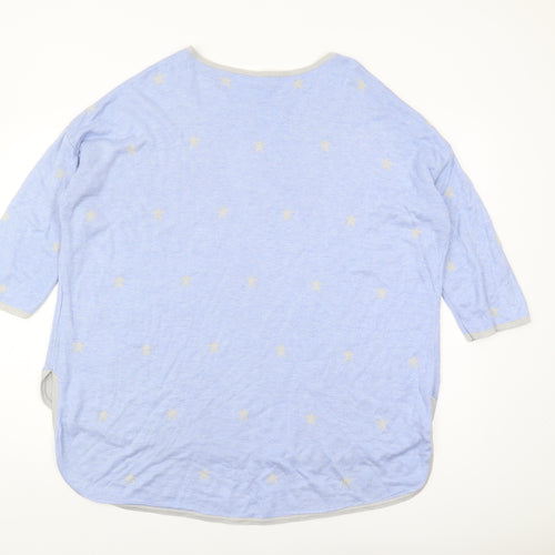 Phase Eight Women's Blue Star Print Pullover Jumper L