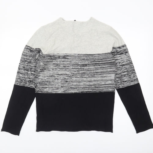 PRODUKT Men's Black Striped Cotton Pullover, S, Casual Wear