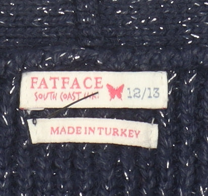 Fat Face Girls Blue Cardigan Viscose Size 12/13