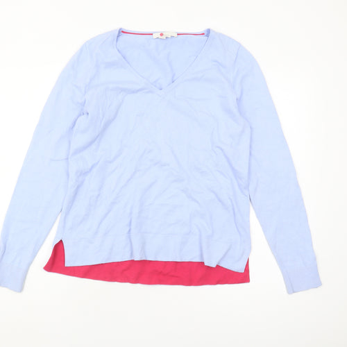 Boden Women's Blue V-Neck Pullover Jumper Size M