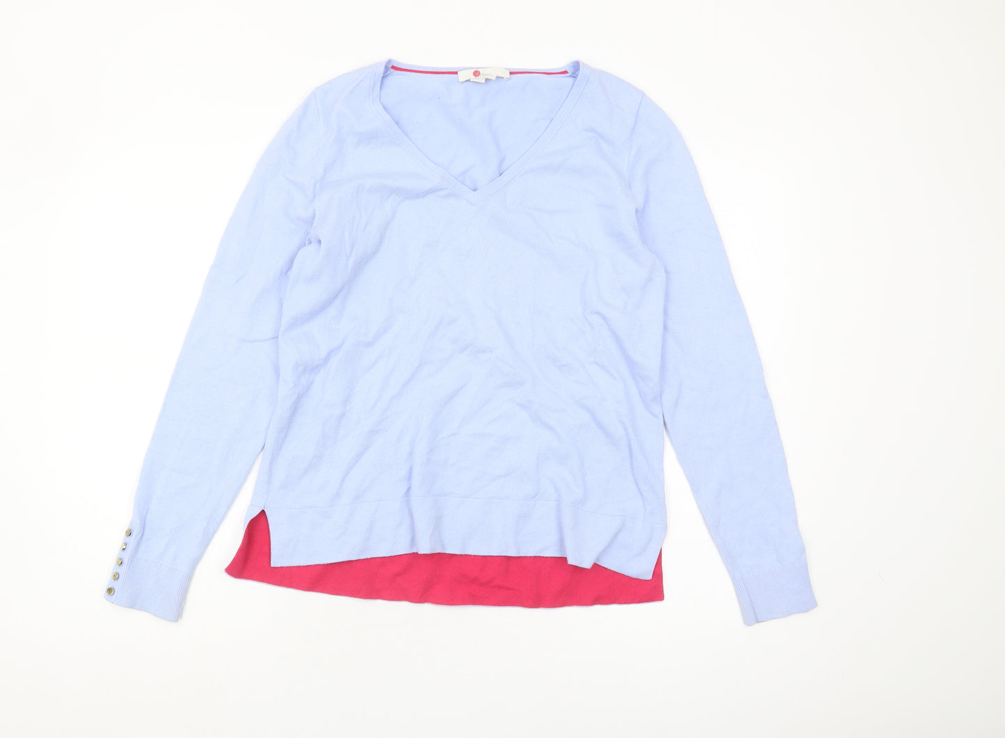 Boden Women's Blue V-Neck Pullover Jumper Size M