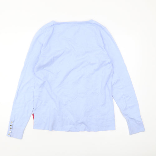 Boden Women's Blue V-Neck Pullover Jumper Size M