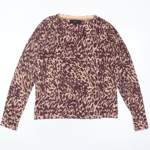 Next Women's Multicoloured Animal Print Cardigan Size 8