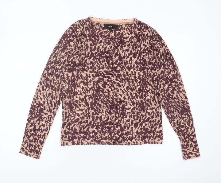 Next Women's Multicoloured Animal Print Cardigan Size 8