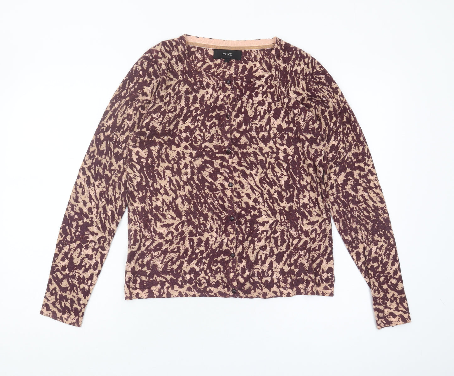 Next Women's Multicoloured Animal Print Cardigan Size 8