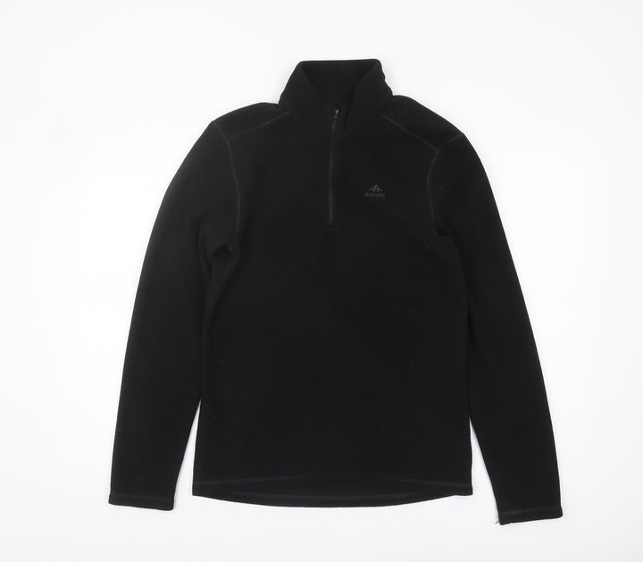 Decathlon Men's Black Fleece 1/4 Zip Sweatshirt S