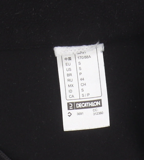 Decathlon Men's Black Fleece 1/4 Zip Sweatshirt S