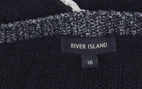 River Island Women's Multicoloured Geometric Jumper