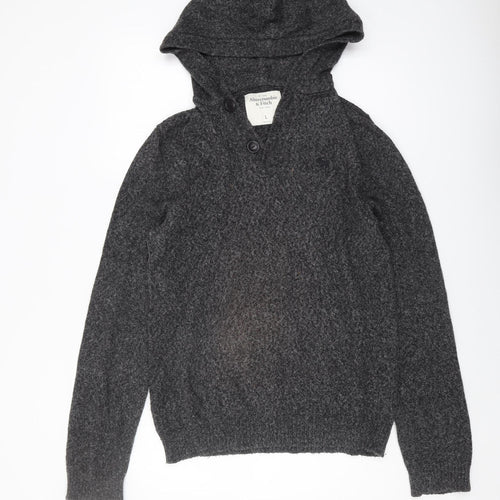 Abercrombie & Fitch Grey Hoodie Men's Jumper, Size L
