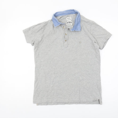 Diesel Unisex Grey Polo Shirt M - Casual Cotton Top
