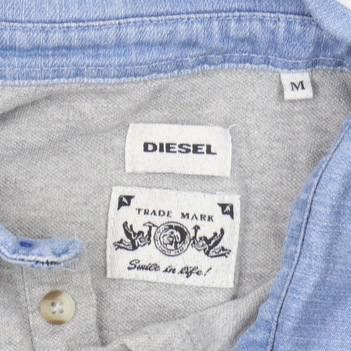 Diesel Unisex Grey Polo Shirt M - Casual Cotton Top