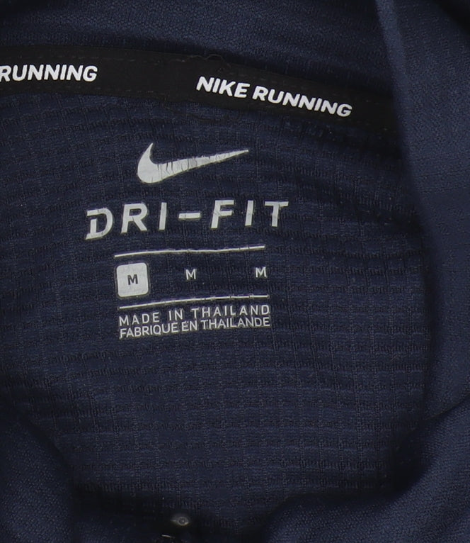 Nike Men’s Blue Running Top M Dri-FIT Zip