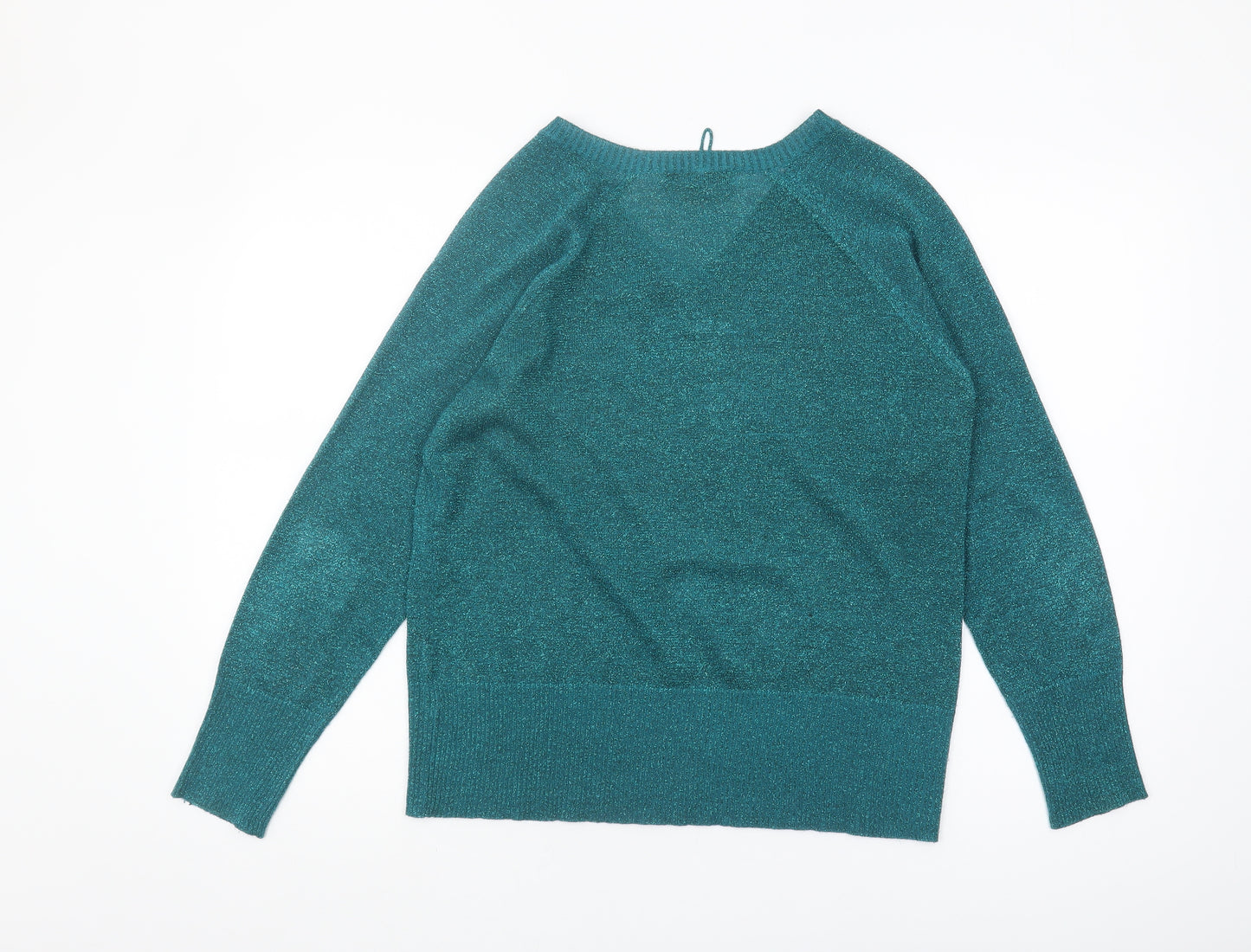 EWM Women's Green V-Neck Jumper Size 18-20