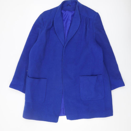 Paige Women's Blue Wool Blend Coat Size 16