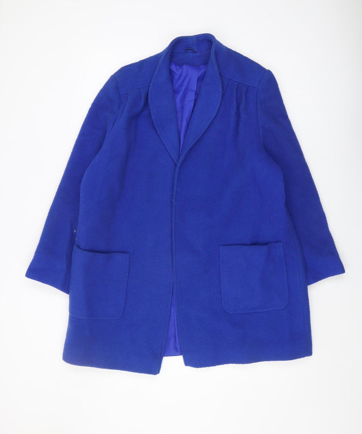 Paige Women's Blue Wool Blend Coat Size 16