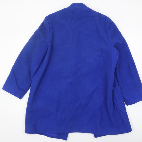 Paige Women's Blue Wool Blend Coat Size 16