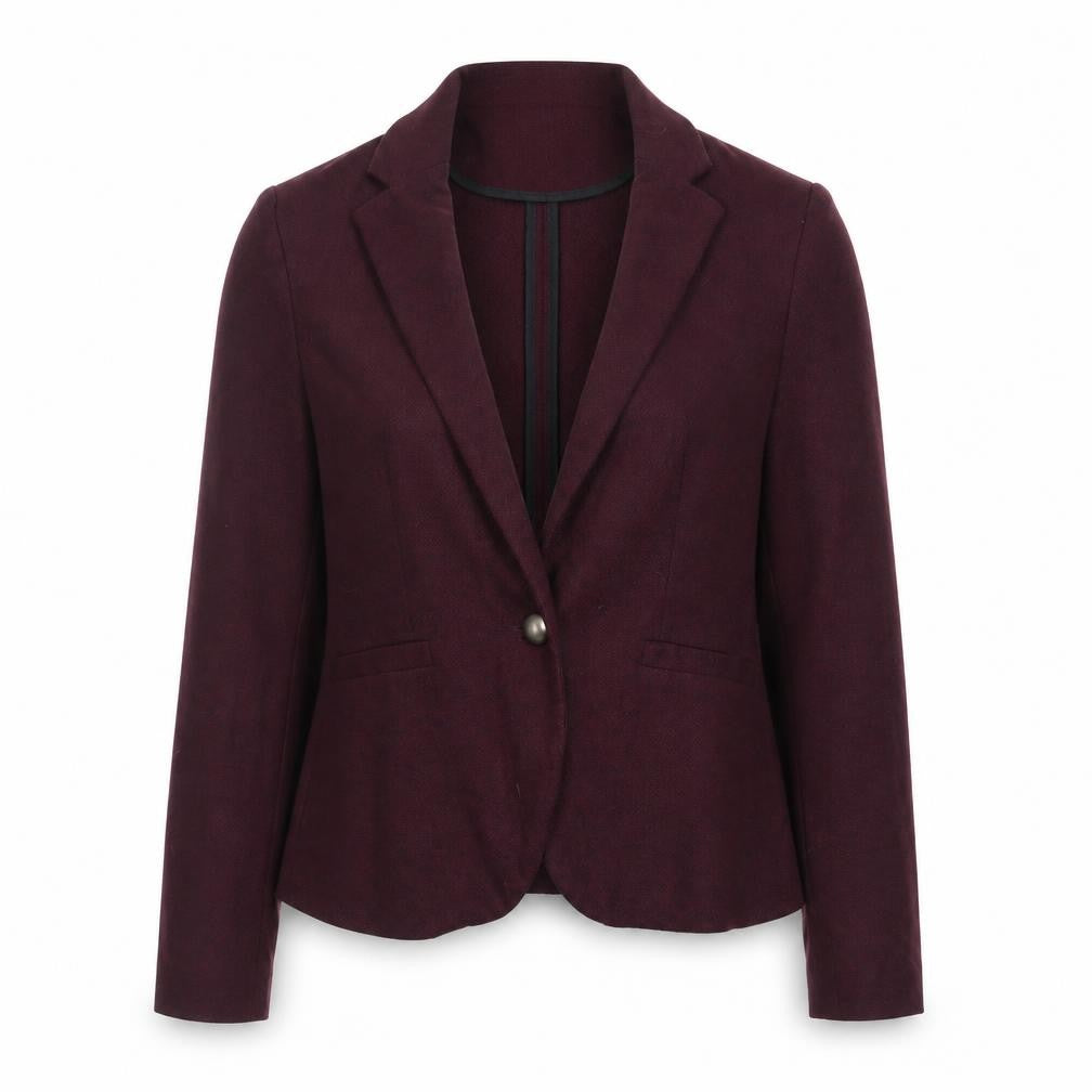Front view of New Look Women's Red Blazer, size 8, Regular Fit, Lined