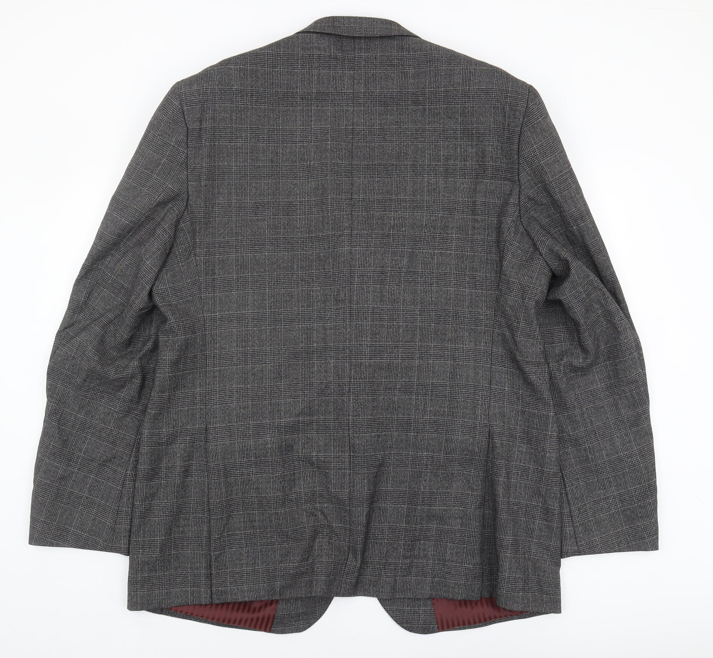 Marks & Spencer Men's Grey Check Wool Blazer 46L