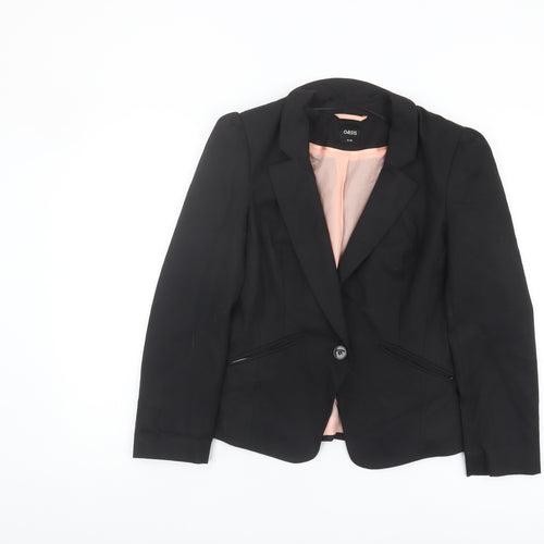 Oasis Women's Black Blazer, Size 10, Lined, Notch Lapel