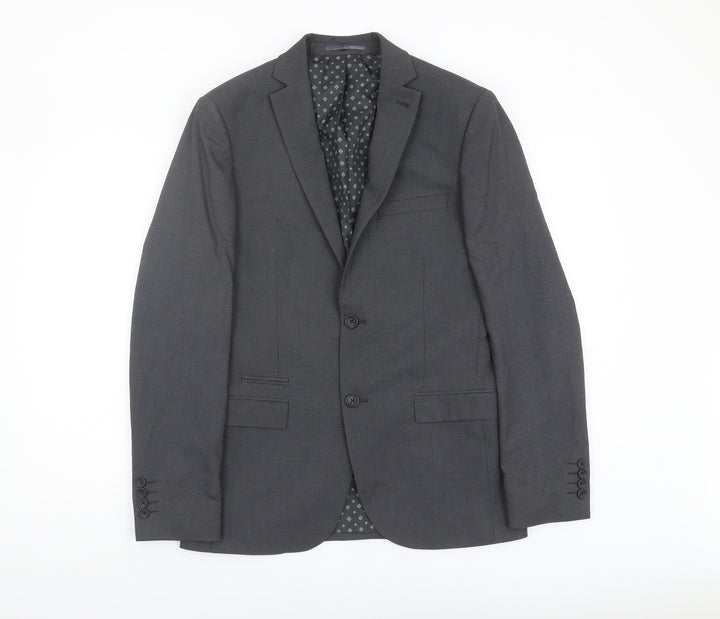Next Men's Grey Suit Jacket, Size 38 Regular Fit