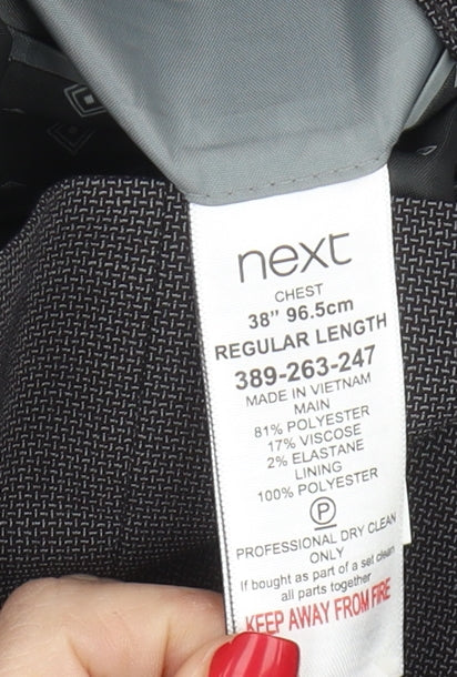 Next Men's Grey Suit Jacket, Size 38 Regular Fit