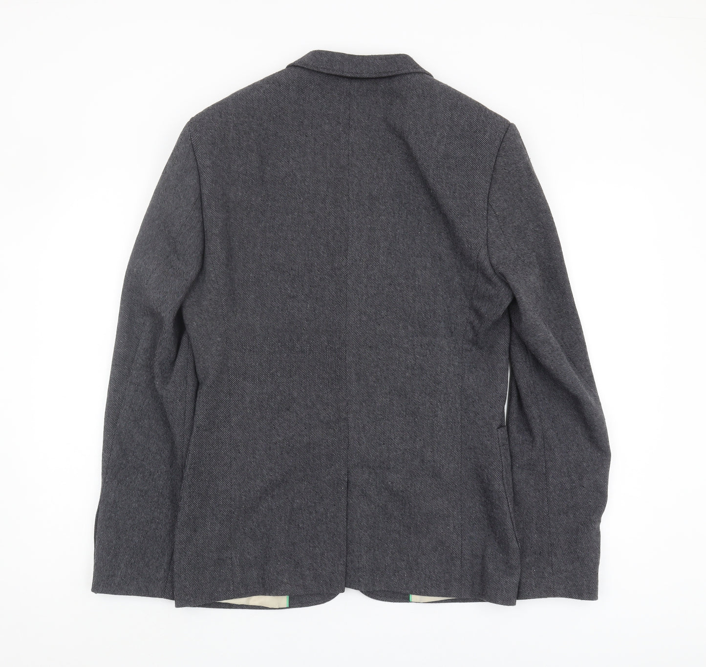 ASOS Men's Grey Regular Fit Herringbone Blazer 36