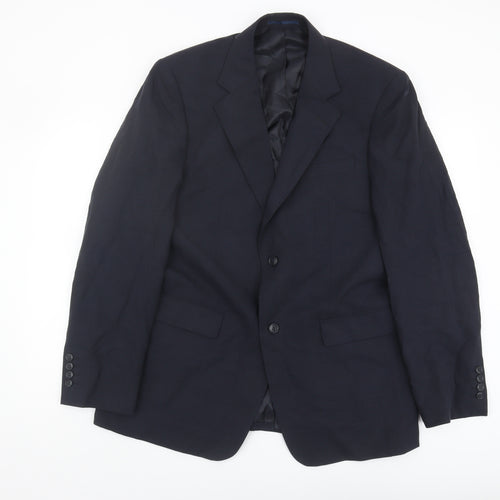 Thomas Nash Men's Blue Blazer, Regular Fit, 40R, Formal