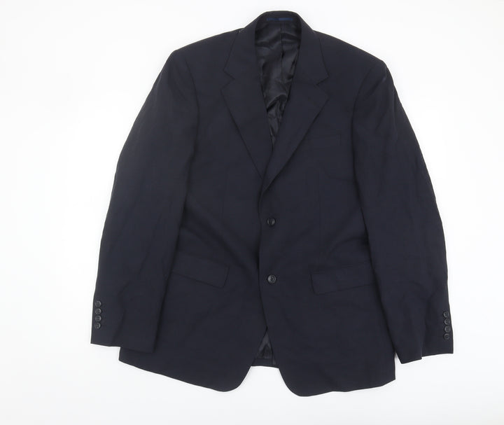 Thomas Nash Men's Blue Blazer, Regular Fit, 40R, Formal