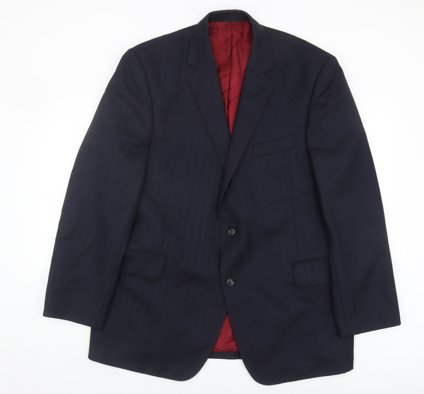 Austin Reed Men's Blue Blazer 46R Classic Wool Jacket