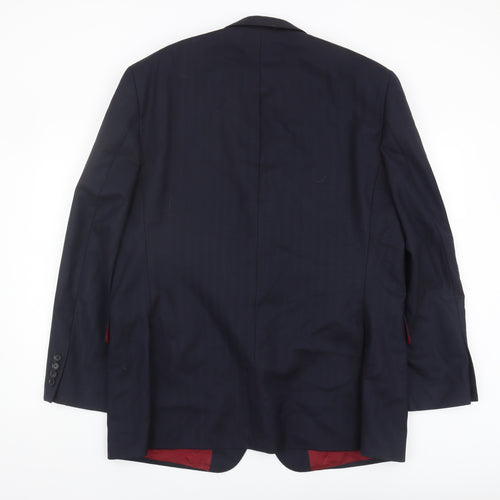 Austin Reed Men's Blue Blazer 46R Classic Wool Jacket