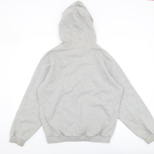 Nike Boys Grey Pullover Hoodie S - Logo, Hooded, Warm