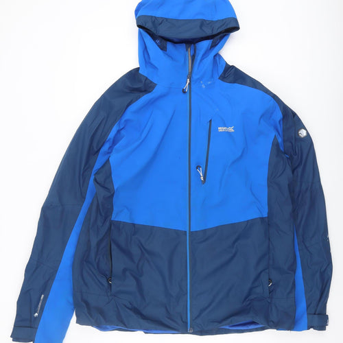Regatta Men's Blue XL Waterproof Hooded Jacket