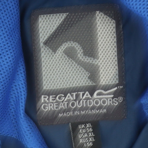 Regatta Men's Blue XL Waterproof Hooded Jacket